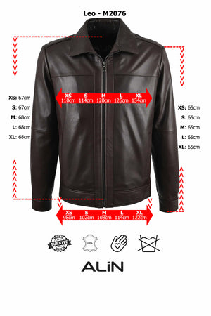 Alin Deri - Leo Klasik Hakiki Deri Mont Erkek Beden Grafiği