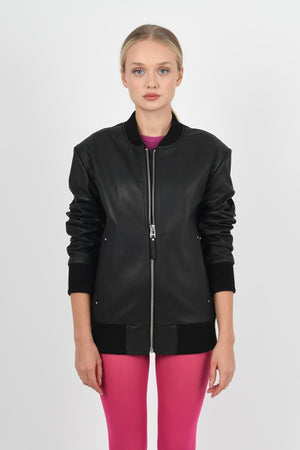 Alin Deri - College Siyah Trikolu Kolej Deri Hakiki Deri Kadın