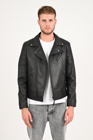 Alin Deri - Echo Siyah Biker Deri Hakiki Deri Erkek