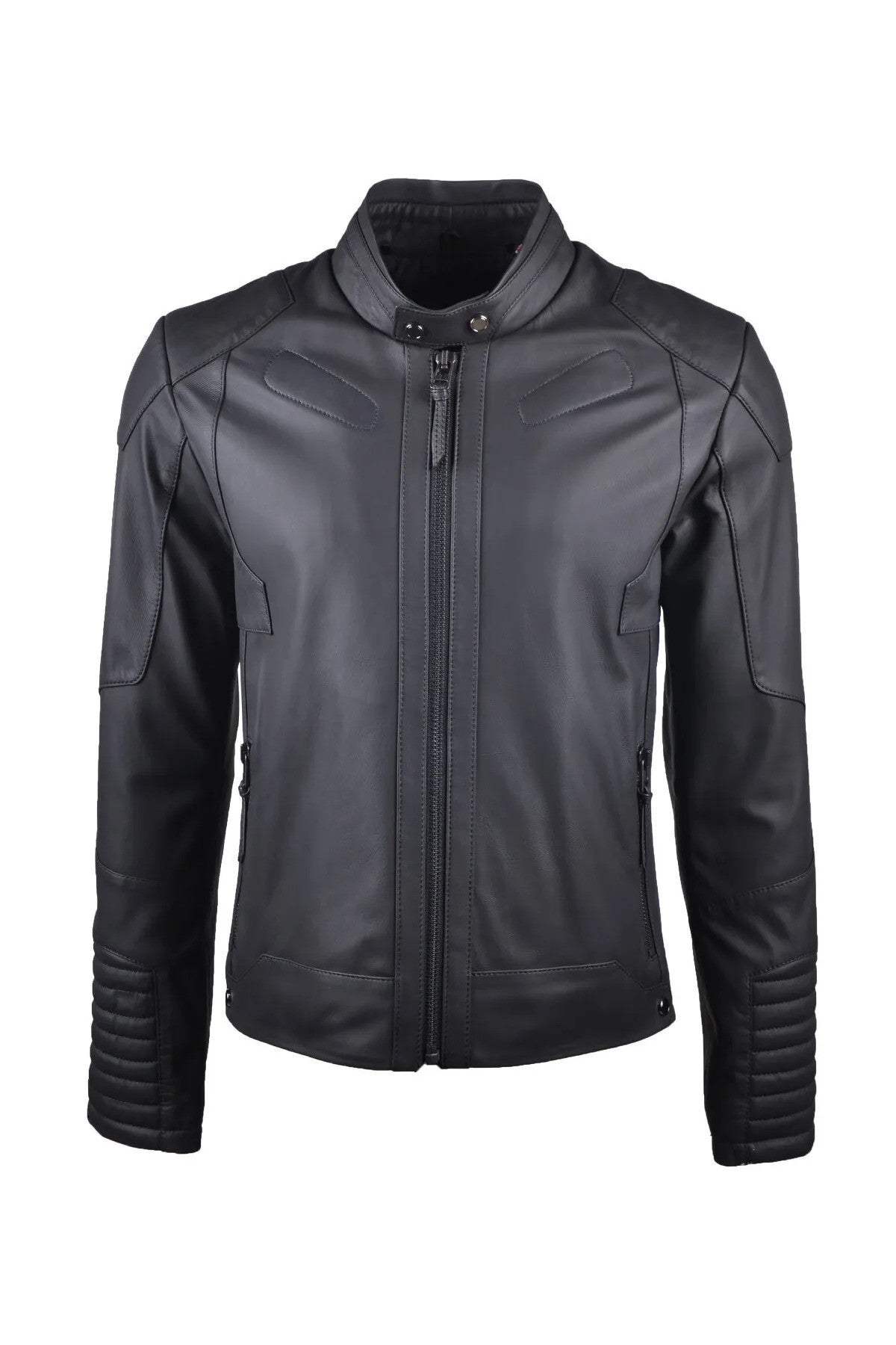 Alin Deri - Kane Fit Erkek Siyah Hakiki Deri Ceket