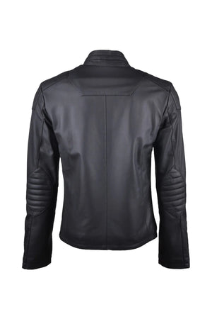 Alin Deri - Kane Fit Erkek Siyah Hakiki Deri Ceket