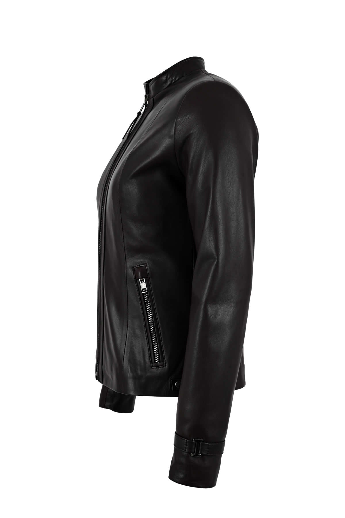 Alin Deri - Kibyra Kahverengi Fit Hakiki Deri Ceket Kadın