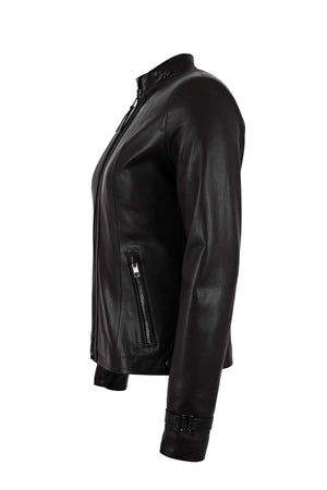 Alin Deri - Kibyra Kahverengi Fit Hakiki Deri Ceket Kadın