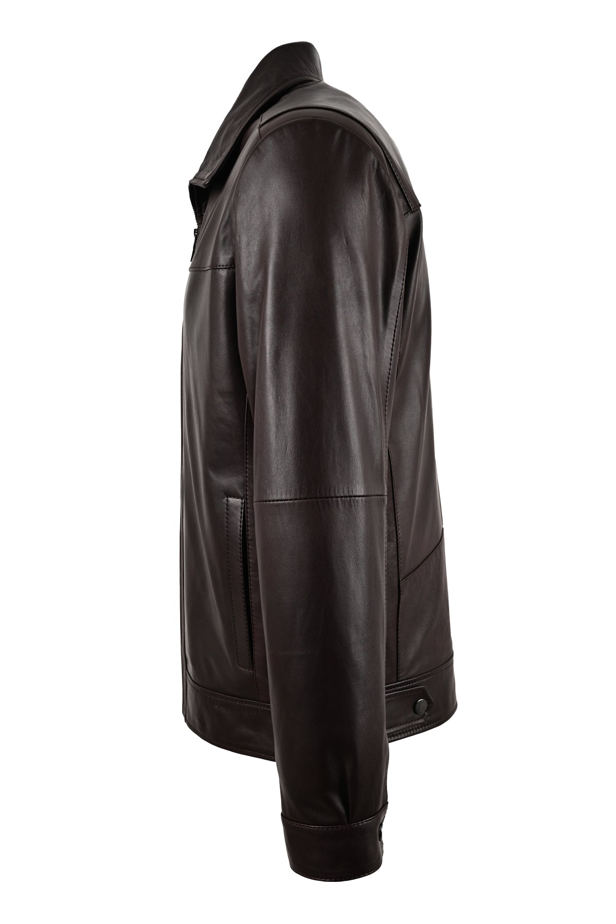 Alin Deri - Leo Klasik Kahve Hakiki Deri Mont Erkek