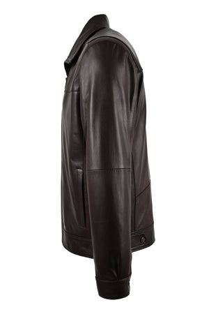 Alin Deri - Leo Klasik Kahve Hakiki Deri Mont Erkek