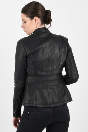 Alin Deri - Melody Fit Kesim Hakiki Deri Ceket Kadın