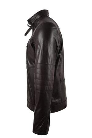 Alin Deri - Theroux Rahat Kesim Kahve Hakiki Deri Mont Erkek