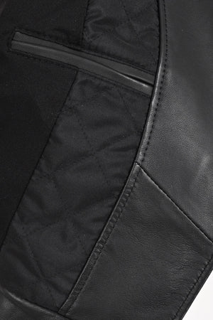 Alin Deri - Topaz Siyah Crop Hakiki Deri Ceket Kadın