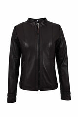 Alin Deri - Kibyra Kahverengi Fit Hakiki Deri Ceket Kadın