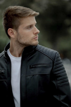 Alin Deri - Sandor Siyah Erkek Hakiki Deri Ceket