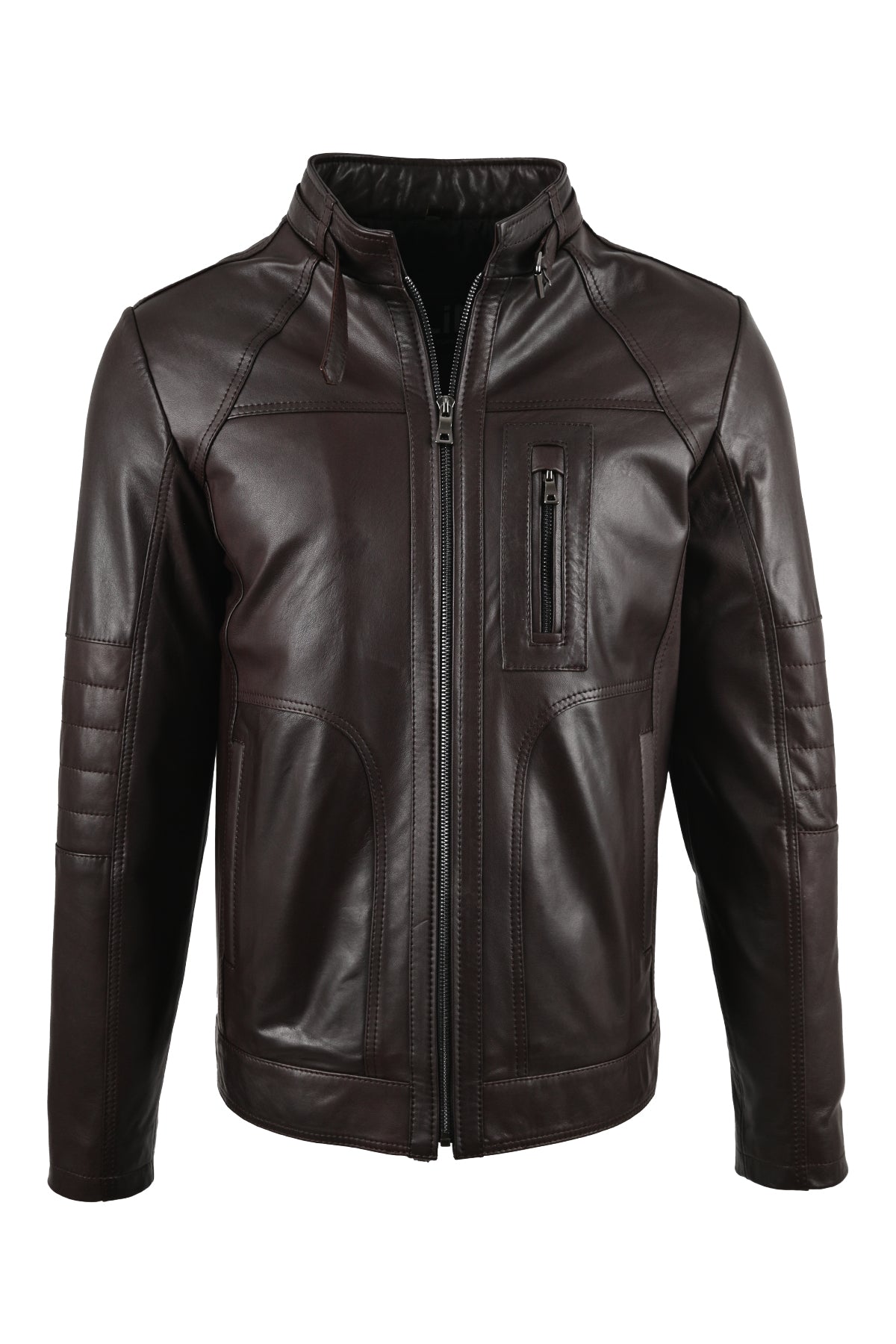 Alin Deri - Theroux Rahat Kesim Kahve Hakiki Deri Mont Erkek 