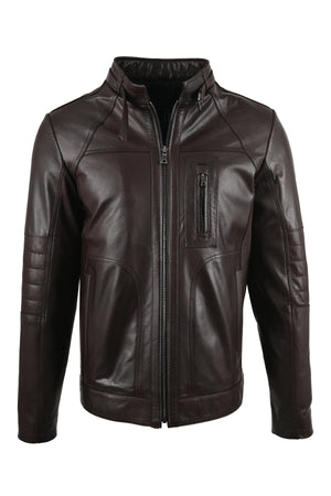 Alin Deri - Theroux Rahat Kesim Kahve Hakiki Deri Mont Erkek 